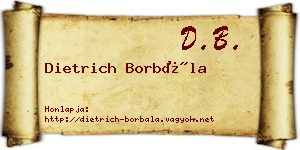 Dietrich Borbála névjegykártya
