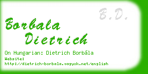 borbala dietrich business card